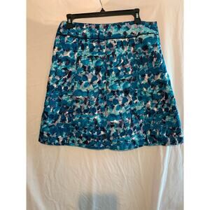 Anne Taylor Petite Size 8 Business Casual Multi Color Skirt side zip